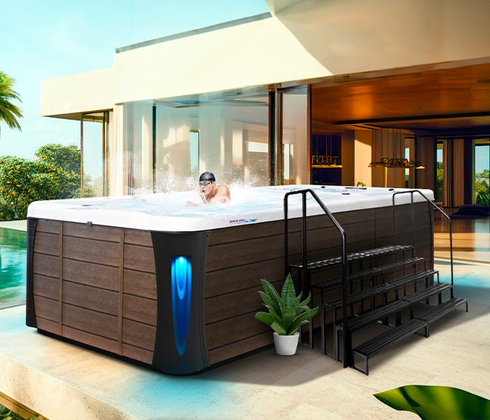 Calspas hot tub being used in a family setting - Milwaukee